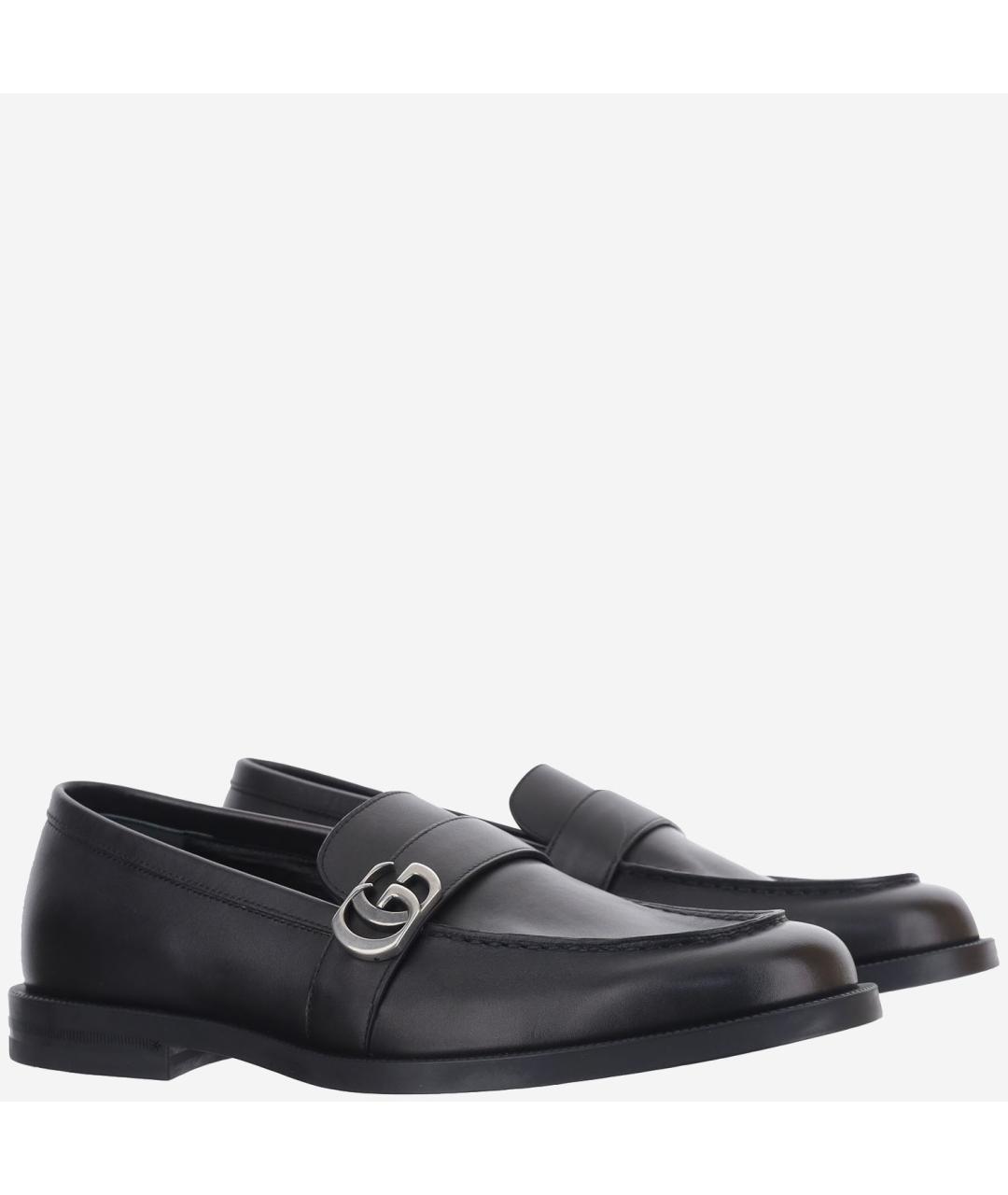 GUCCI Черные кожаные лоферы, фото 3