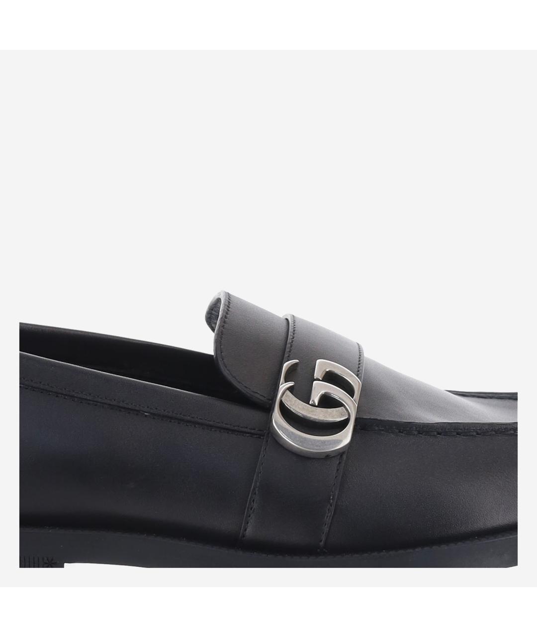 GUCCI Черные кожаные лоферы, фото 5