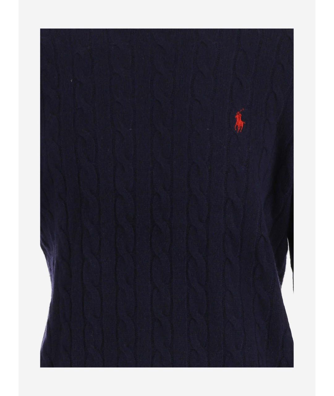 POLO RALPH LAUREN Темно-синий шерстяной джемпер / свитер, фото 3