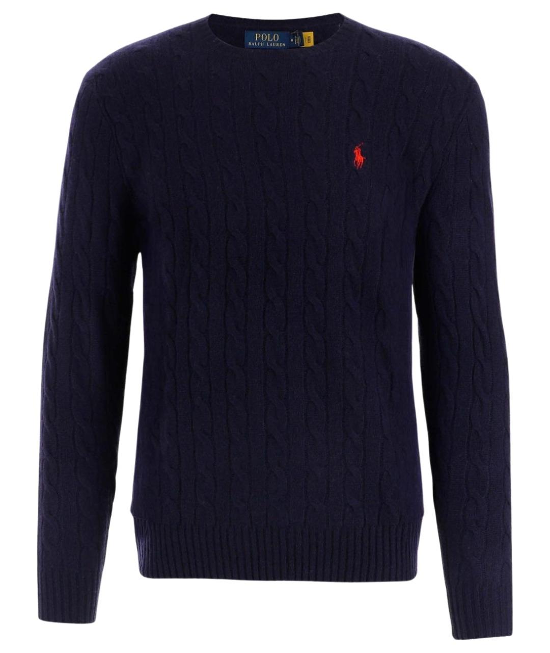 POLO RALPH LAUREN Темно-синий шерстяной джемпер / свитер, фото 1