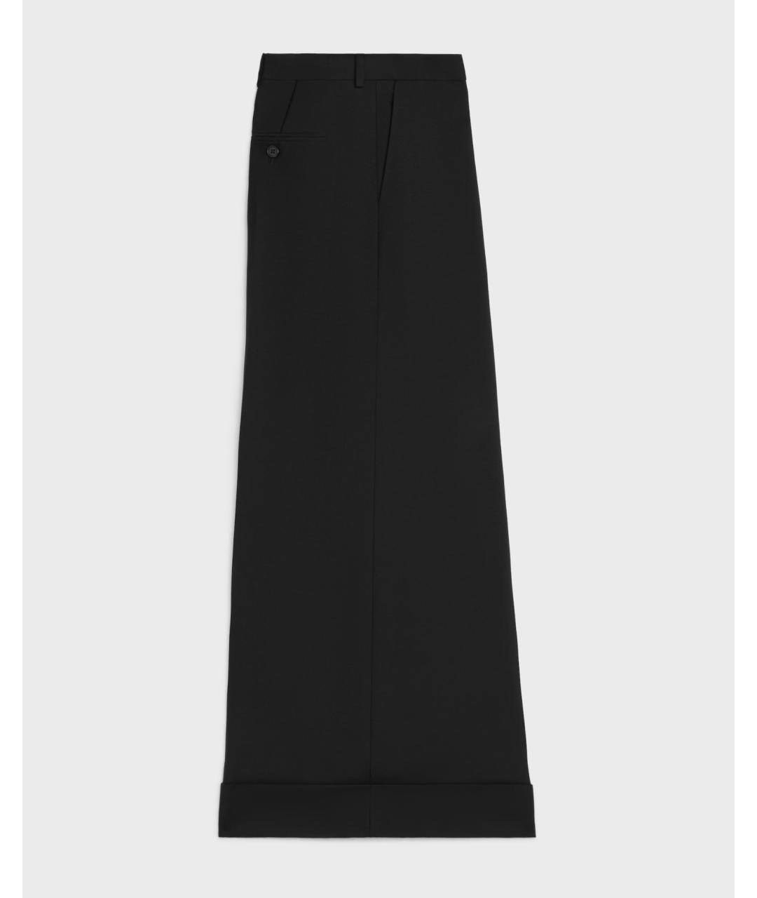 CELINE Черные шерстяные кюлоты, фото 5