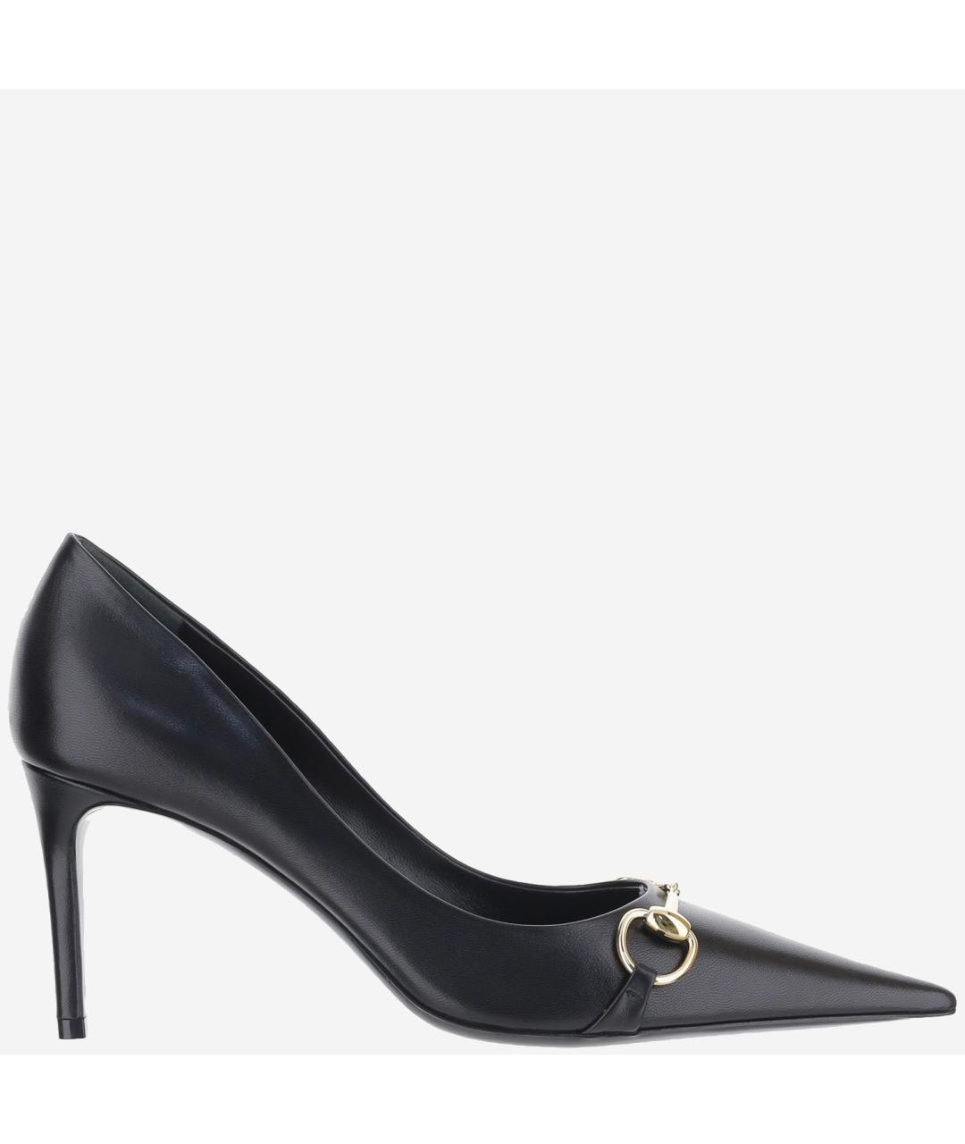 GUCCI Черные кожаные туфли, фото 5