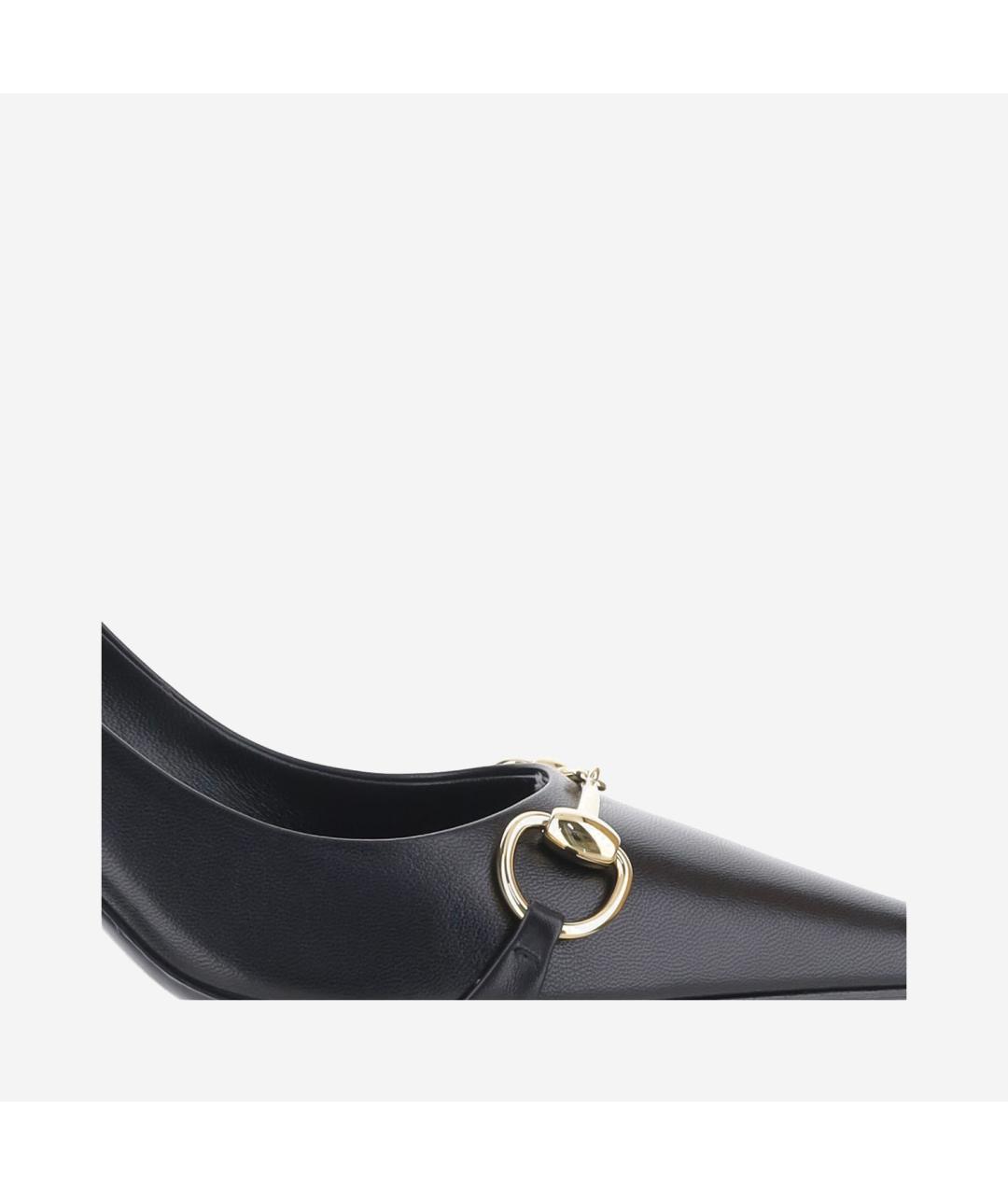 GUCCI Черные кожаные туфли, фото 4