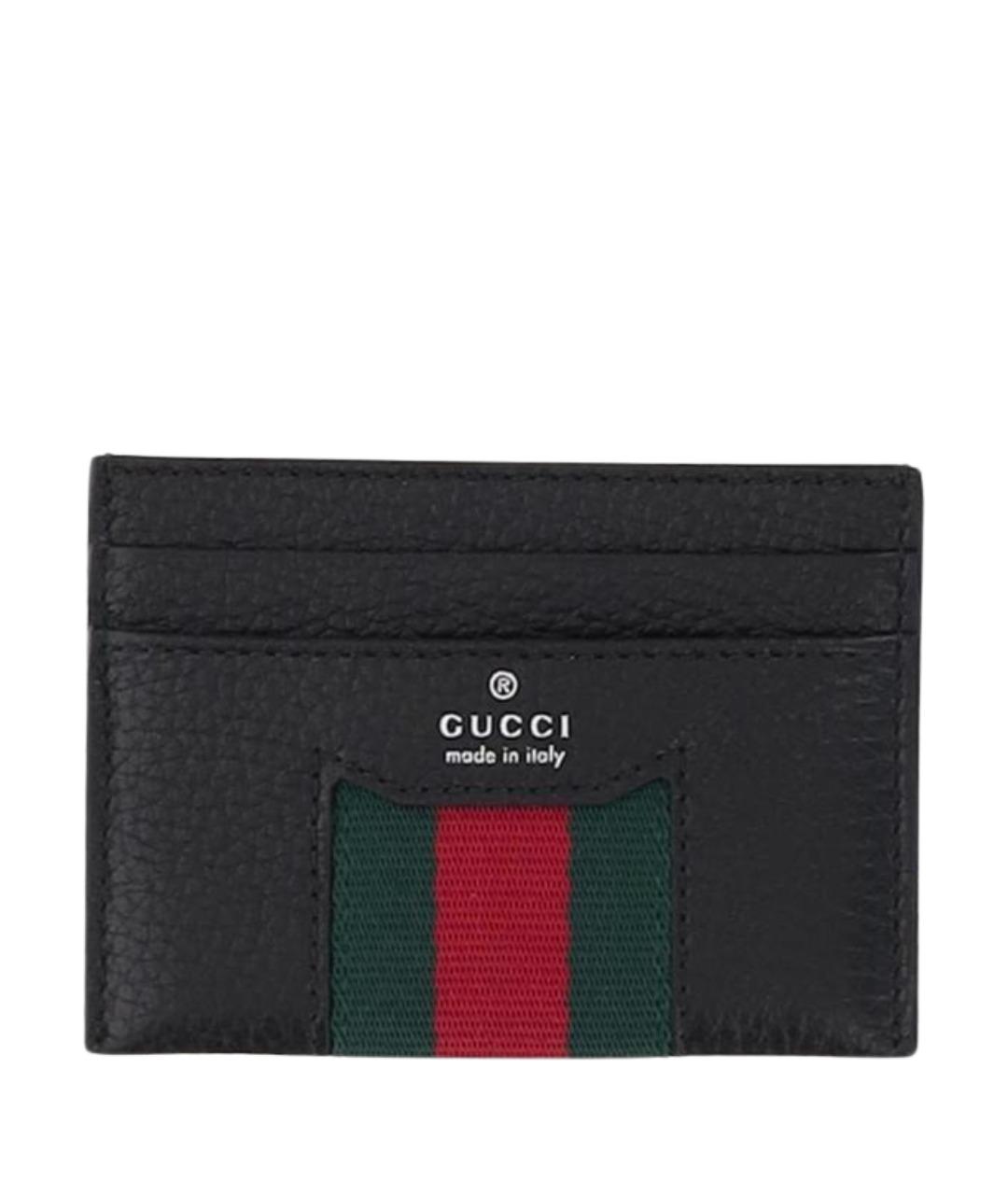 GUCCI Черный кожаный кардхолдер, фото 1