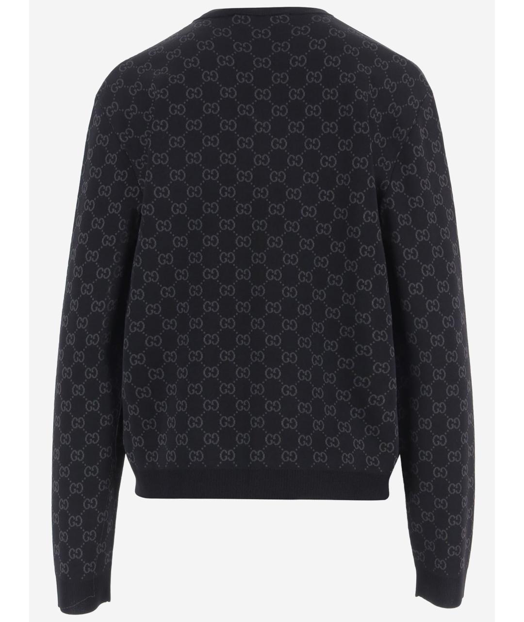 GUCCI Черный вискозный джемпер / свитер, фото 2