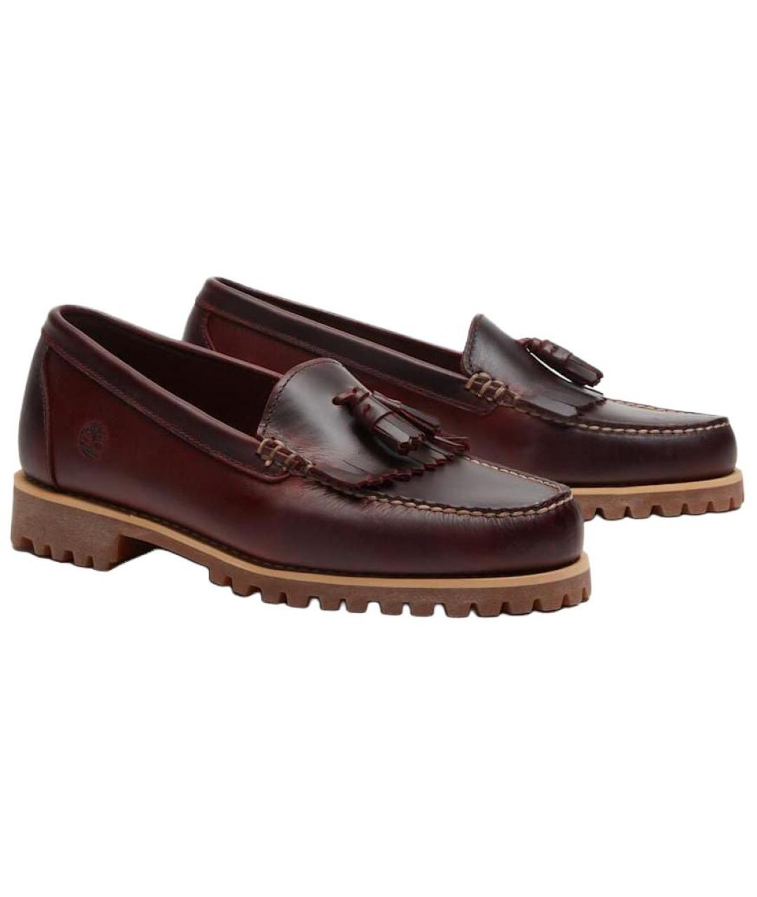 TIMBERLAND Бордовые кожаные лоферы, фото 3