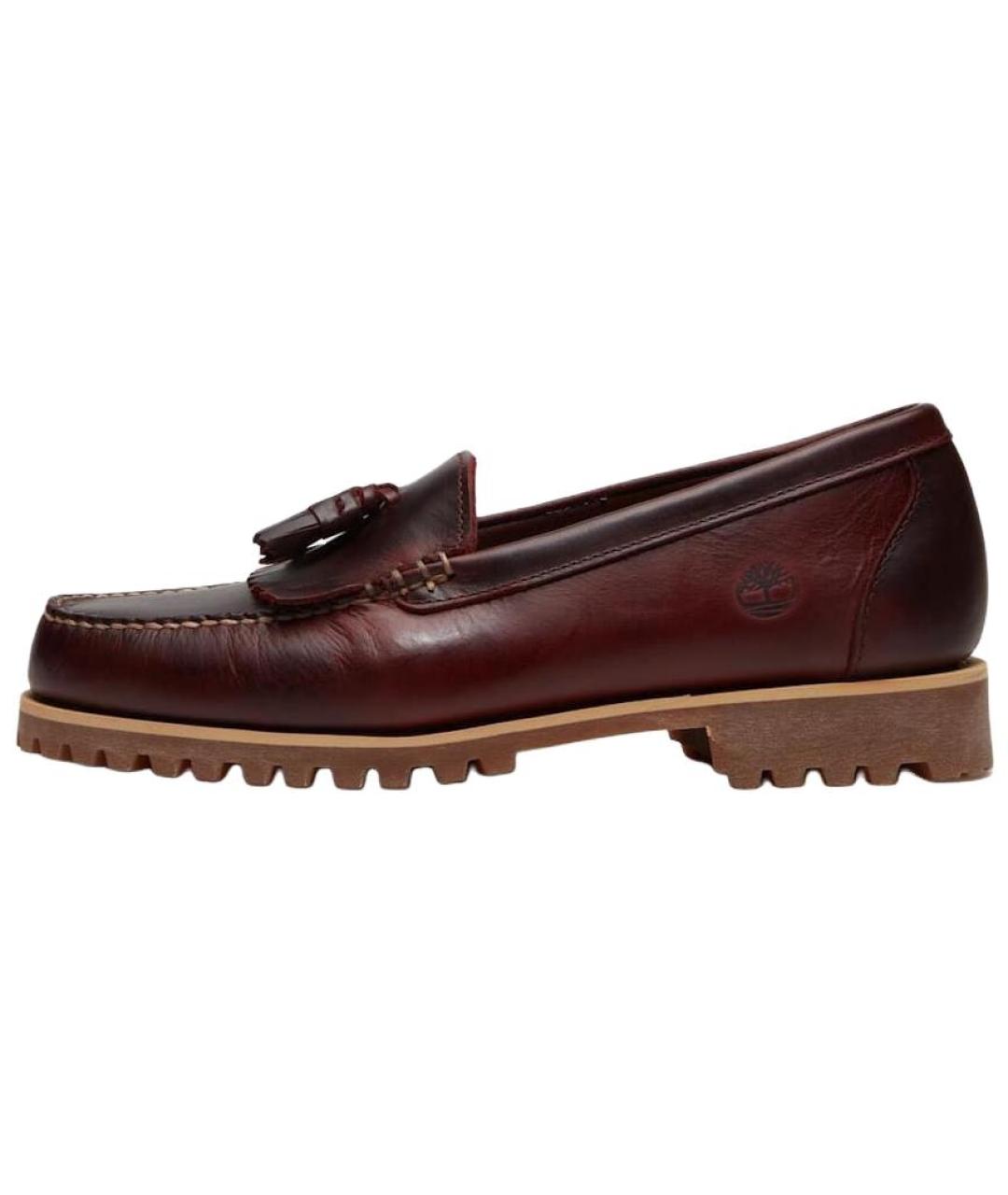 TIMBERLAND Бордовые кожаные лоферы, фото 2