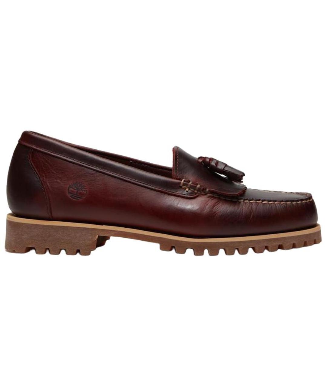 TIMBERLAND Бордовые кожаные лоферы, фото 1