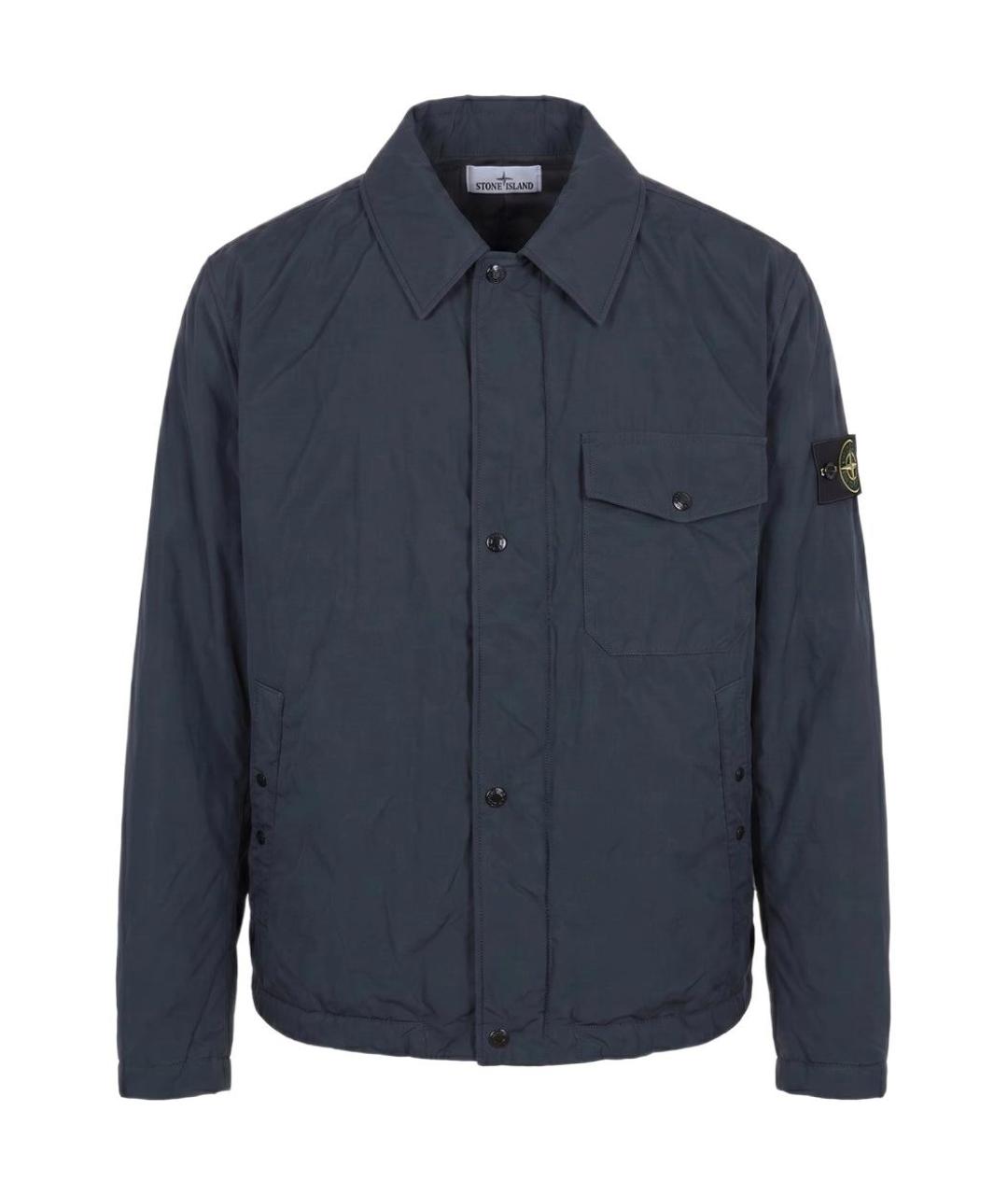 STONE ISLAND Темно-синяя куртка, фото 1
