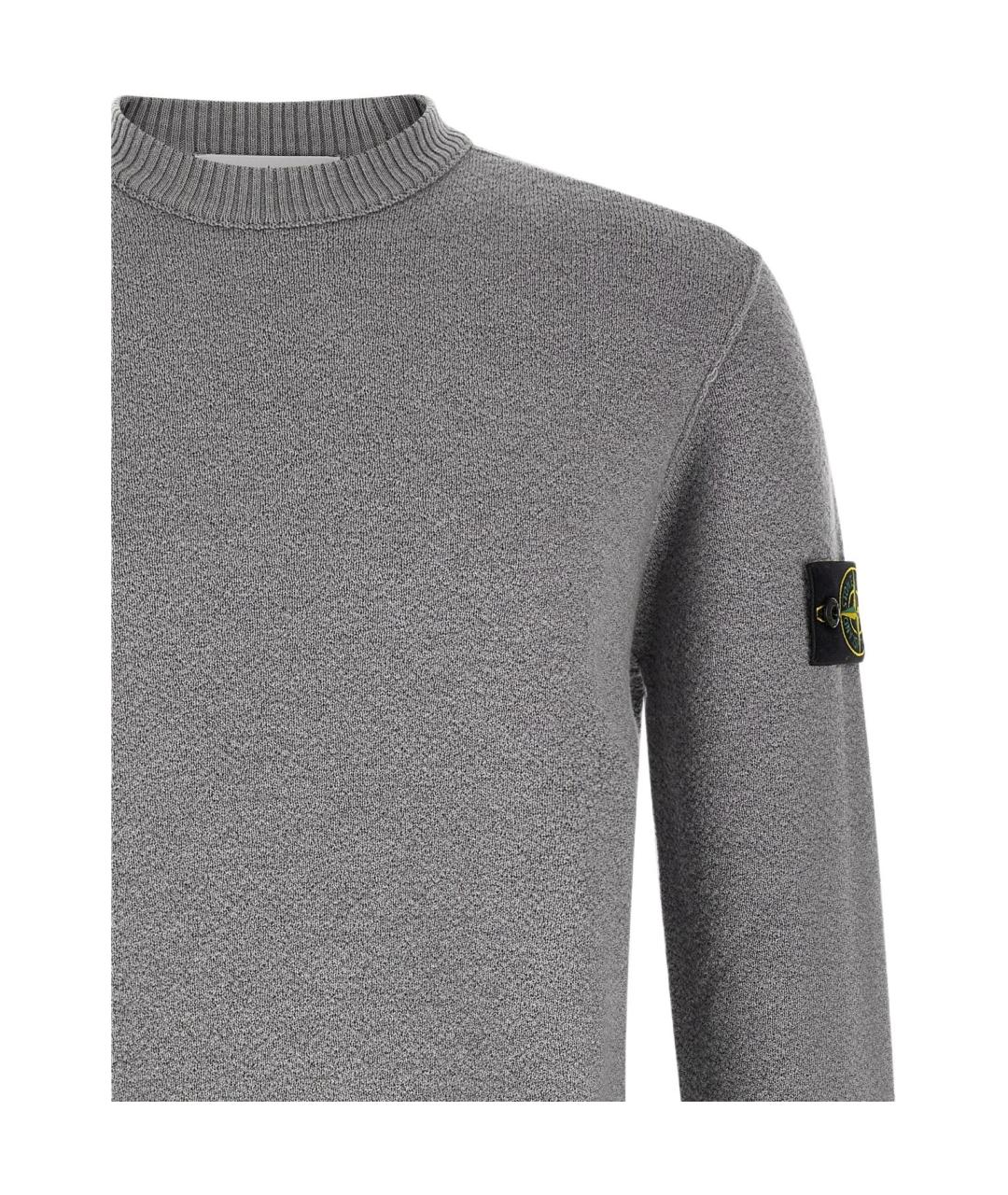 STONE ISLAND Серый джемпер / свитер, фото 3
