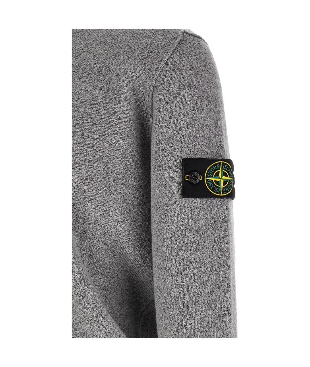 STONE ISLAND Серый джемпер / свитер, фото 5