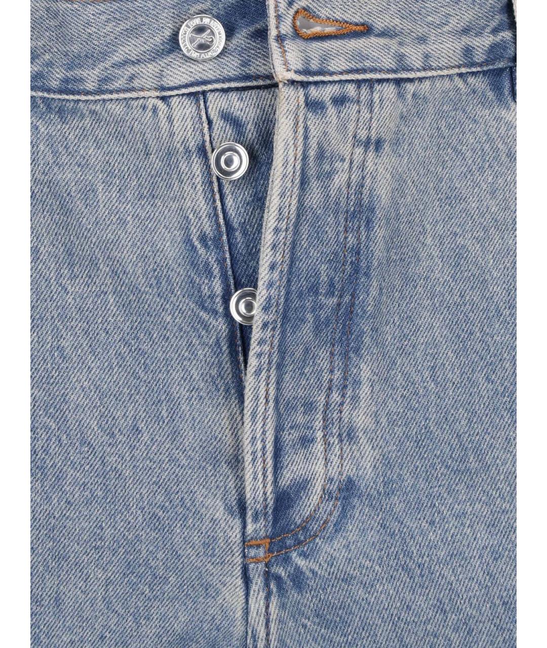 A.P.C. Голубые хлопковые прямые джинсы, фото 4
