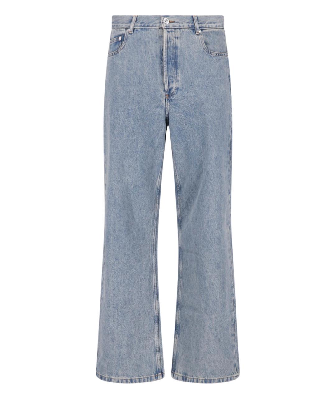 A.P.C. Голубые хлопковые прямые джинсы, фото 1