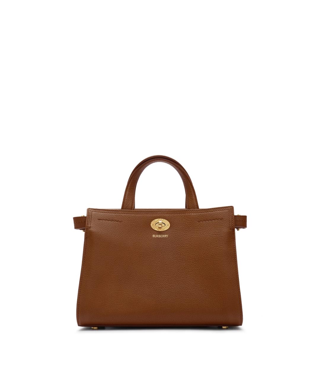 BURBERRY Коричневая кожаная сумка тоут, фото 1