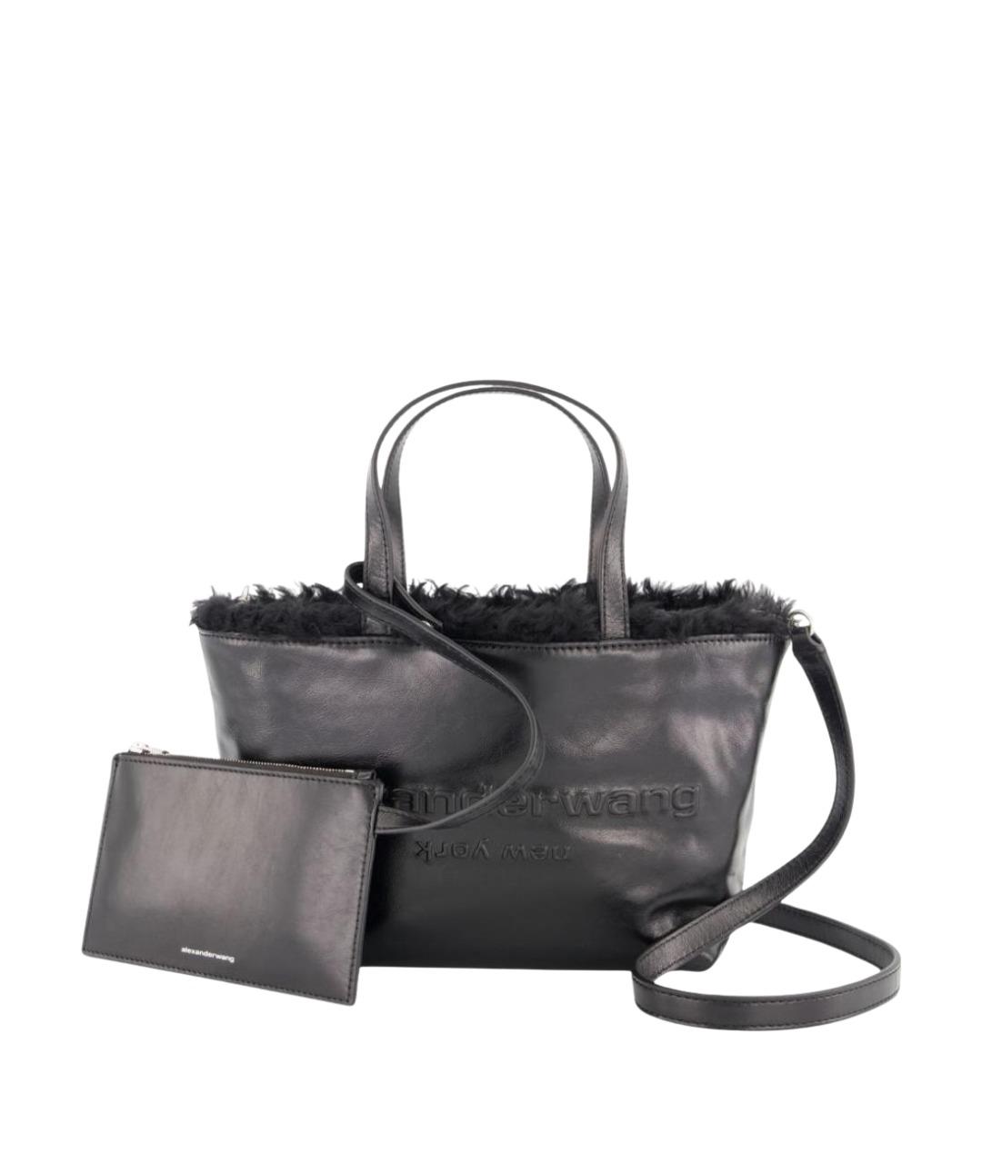 ALEXANDER WANG Черная кожаная сумка тоут, фото 1