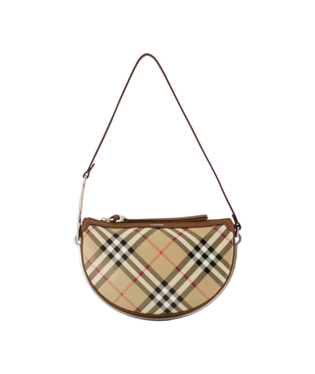 BURBERRY Бежевая хлопковая сумка через плечо, фото 3