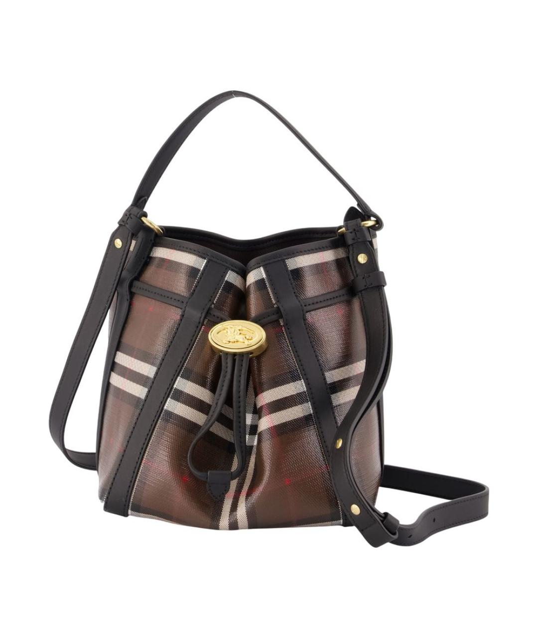 BURBERRY Коричневая хлопковая сумка через плечо, фото 3