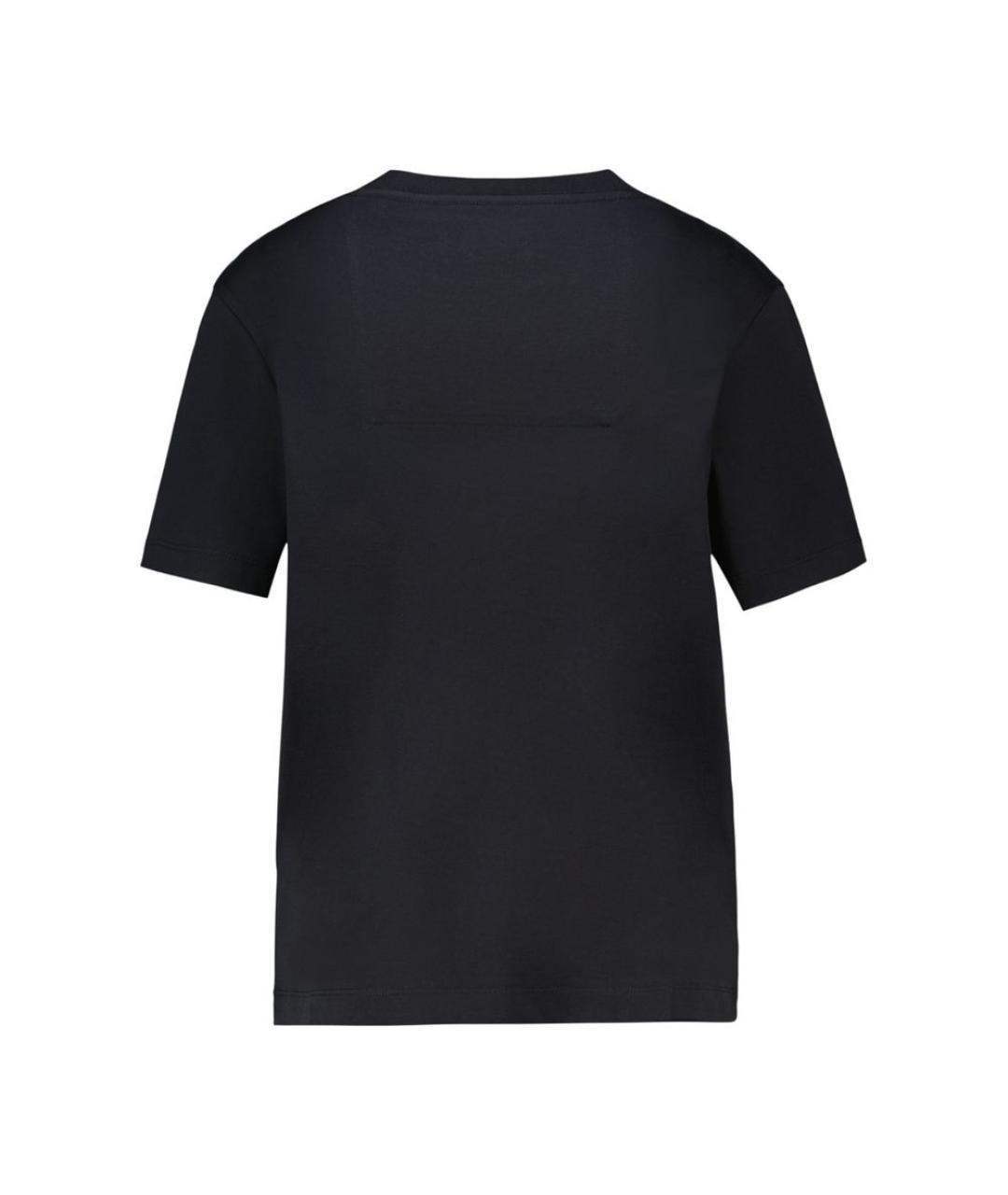 LANVIN Черная хлопковая футболка, фото 2