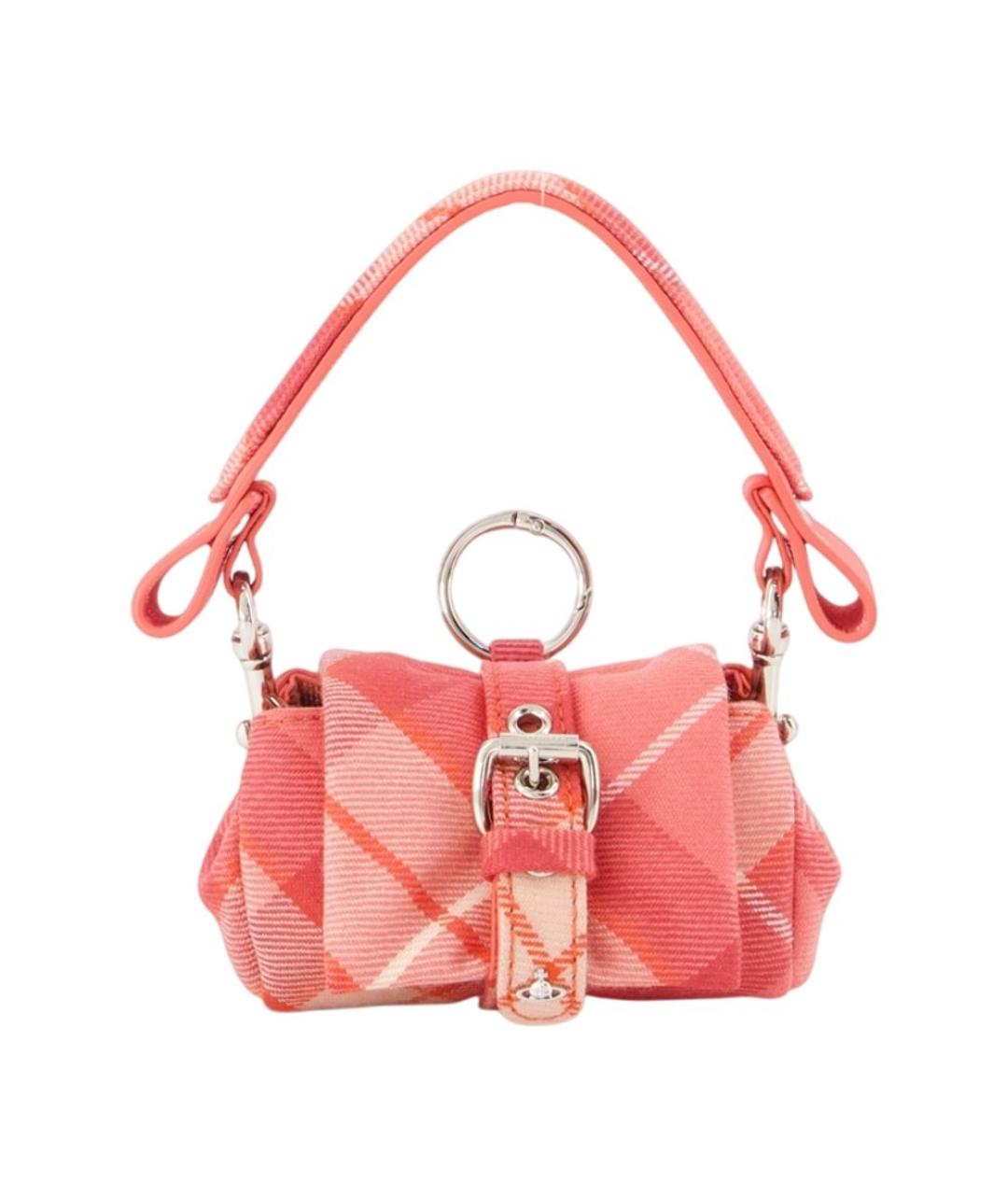 VIVIENNE WESTWOOD Розовая шерстяная сумка с короткими ручками, фото 1