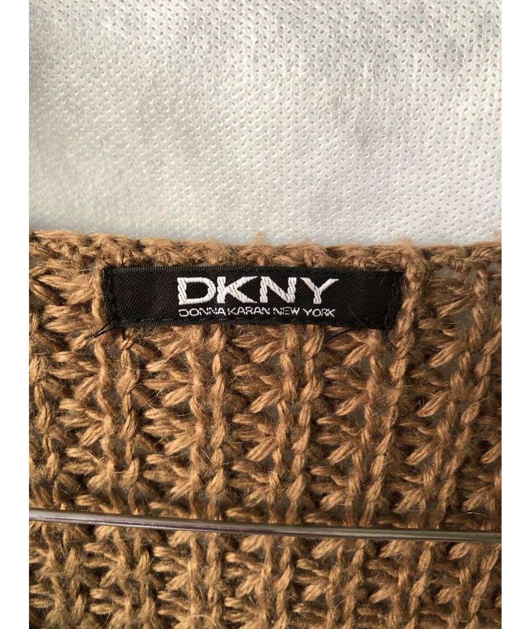 DKNY Коричневый шерстяной джемпер / свитер, фото 6