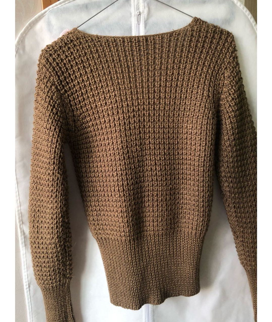 DKNY Коричневый шерстяной джемпер / свитер, фото 2