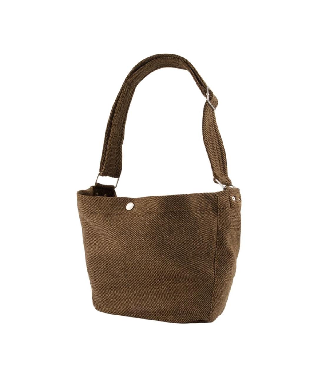 A.P.C. Хаки шерстяная сумка на плечо, фото 2