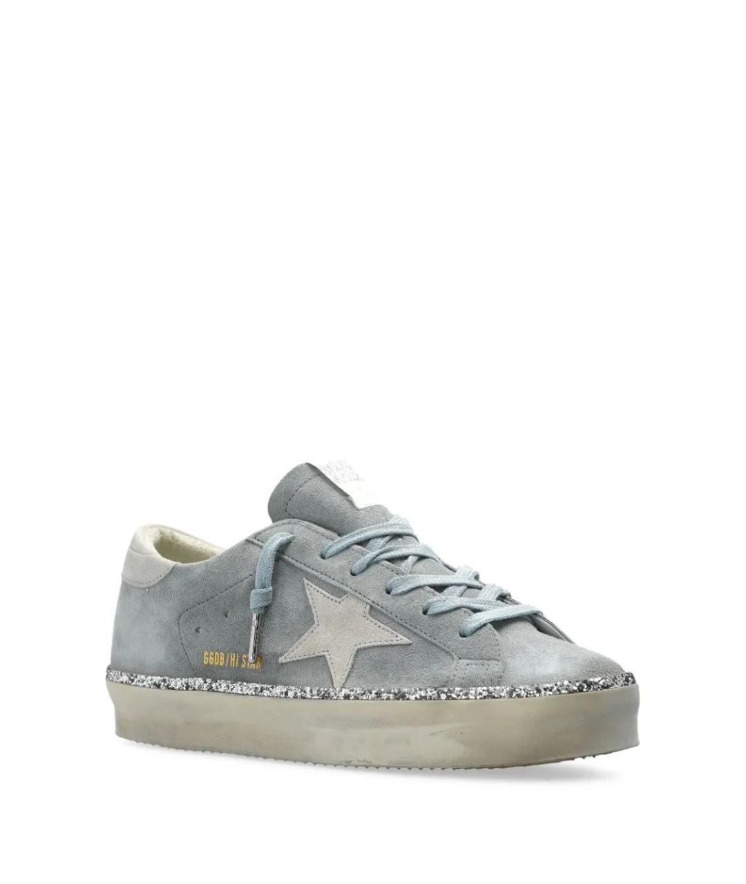 GOLDEN GOOSE Серые кожаные кроссовки, фото 2