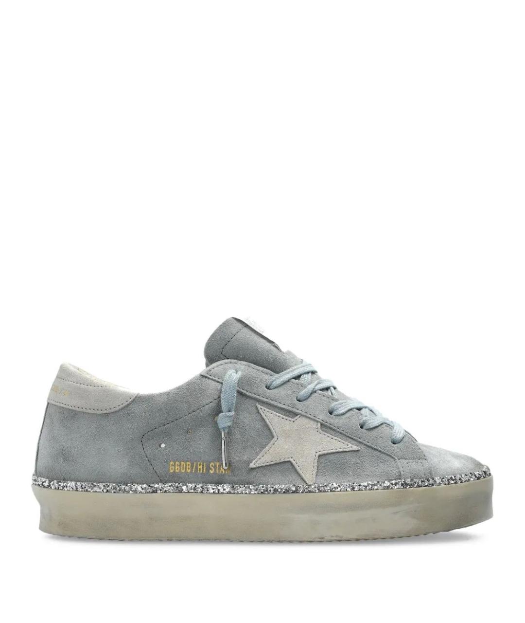 GOLDEN GOOSE Серые кожаные кроссовки, фото 1