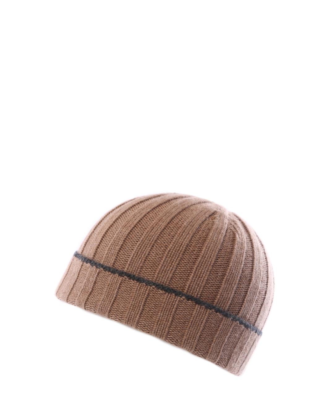 BRUNELLO CUCINELLI Коричневая шапка, фото 3