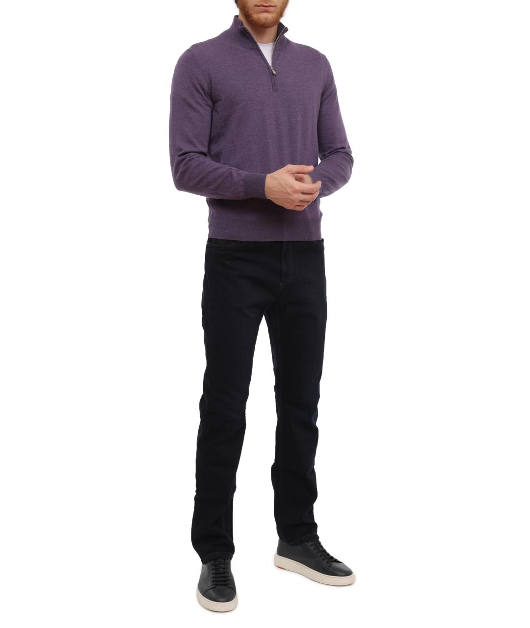 BRUNELLO CUCINELLI Фиолетовый кашемировый джемпер / свитер, фото 5