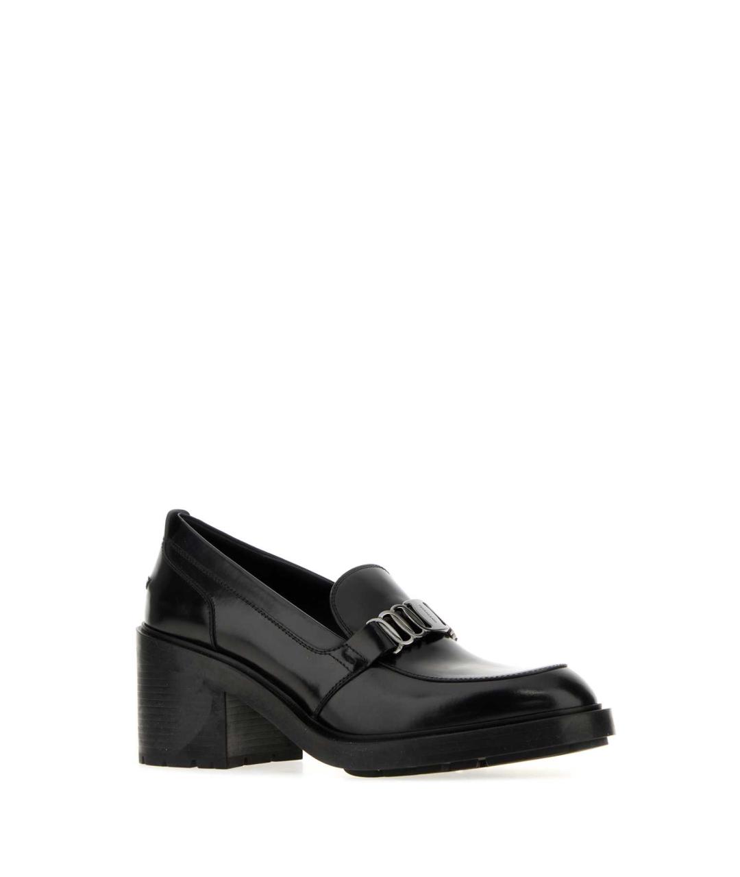 FERRAGAMO Черные кожаные лоферы, фото 2