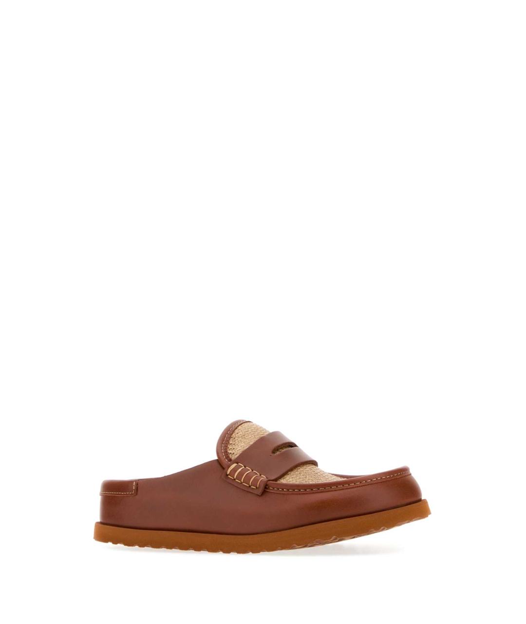 BIRKENSTOCK Коричневые кожаные мюли, фото 2