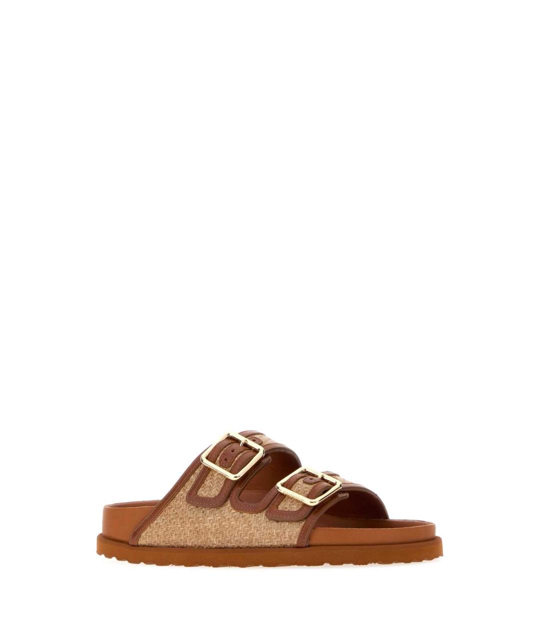 BIRKENSTOCK Бежевые текстильные шлепанцы, фото 2
