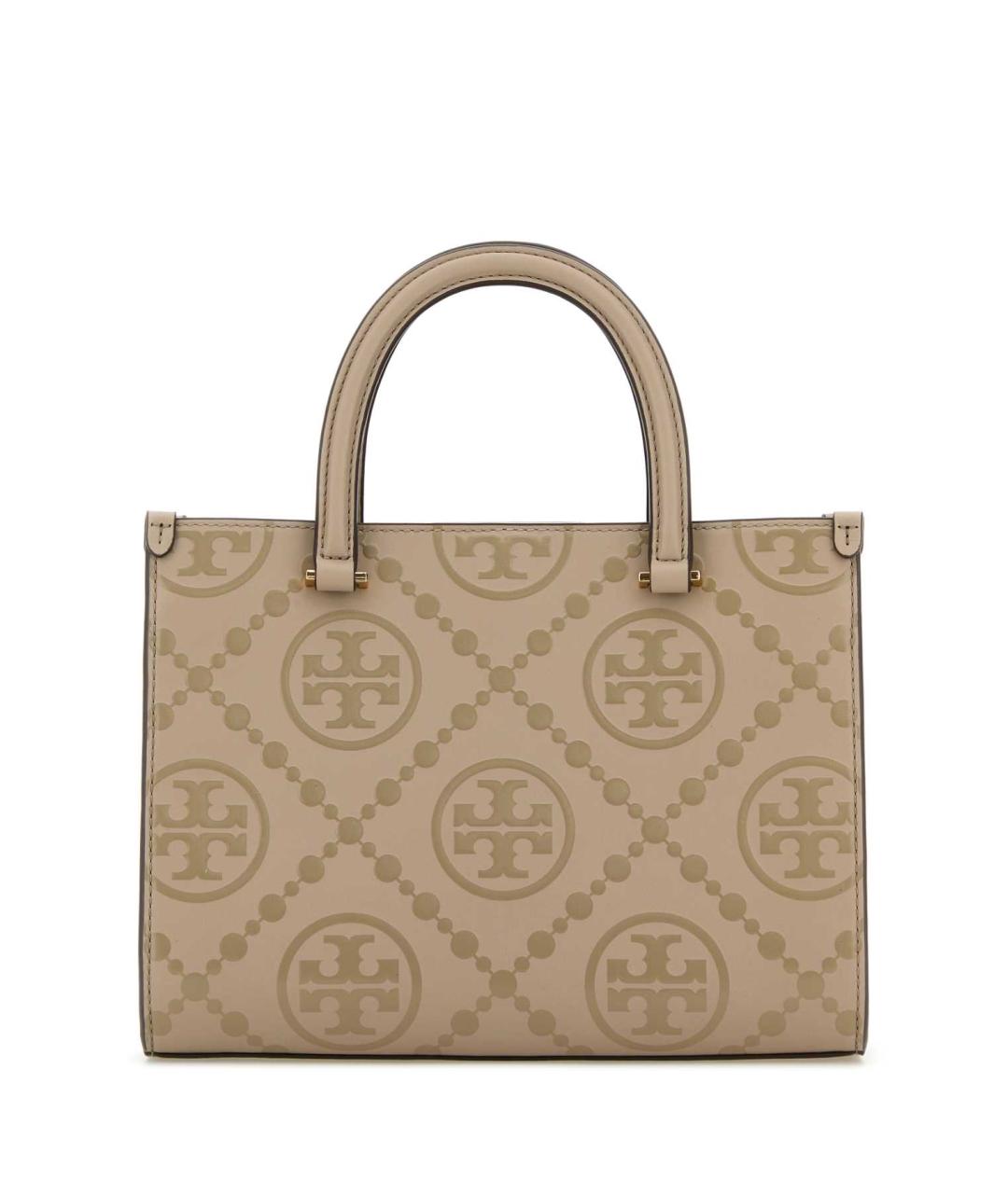 TORY BURCH Бежевая кожаная сумка тоут, фото 3