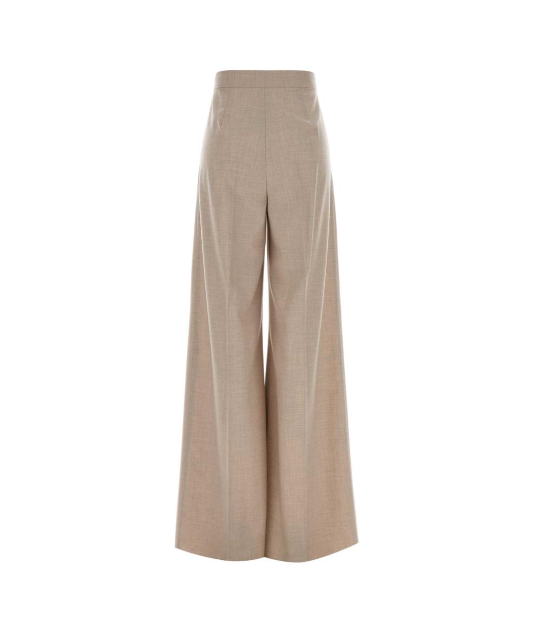 MAX MARA Бежевые кашемировые брюки широкие, фото 2