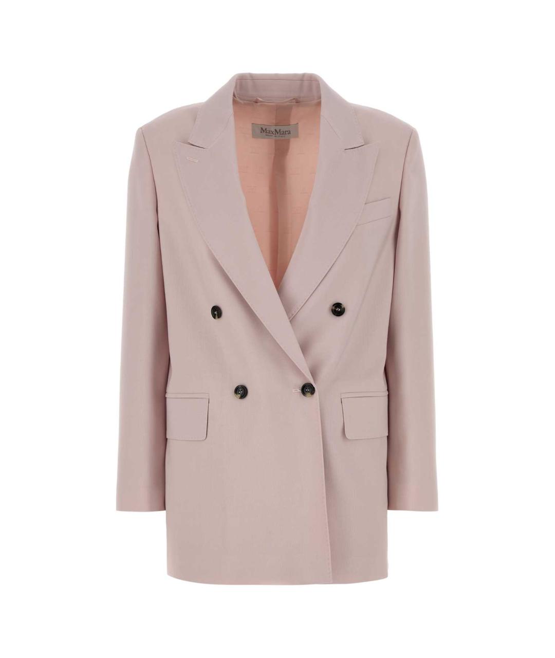 MAX MARA Фиолетовый полиэстеровый жакет/пиджак, фото 1