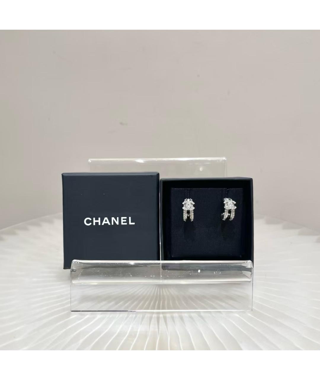 CHANEL Серебряные металлические серьги, фото 2
