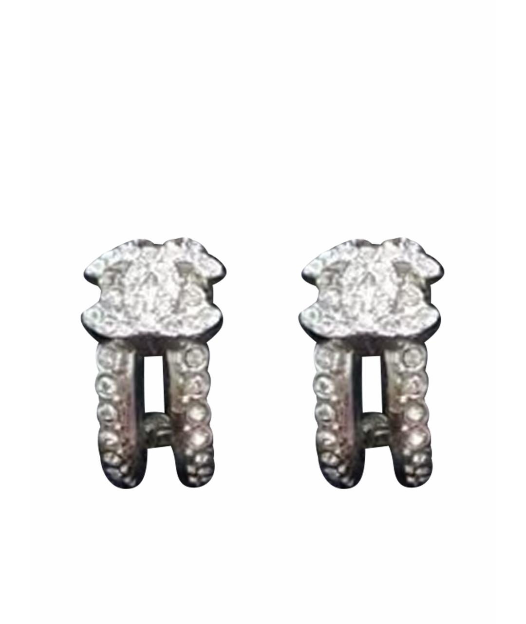 CHANEL Серебряные металлические серьги, фото 1