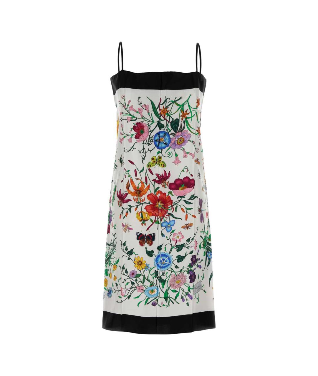 GUCCI Мульти шелковое платье, фото 1