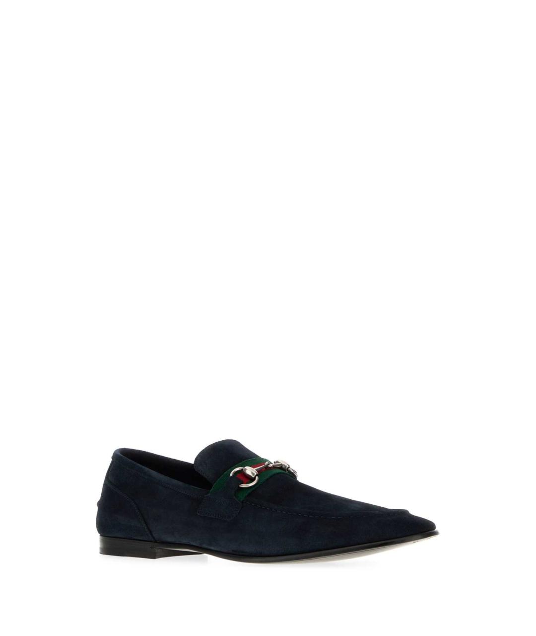 GUCCI Темно-синие замшевые лоферы, фото 2
