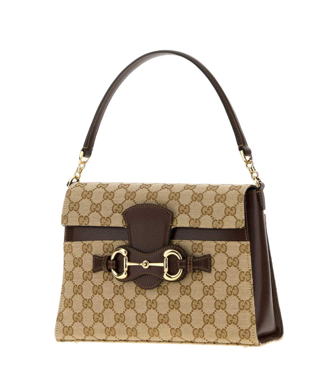 GUCCI Бежевая сумка через плечо из канвы, фото 2