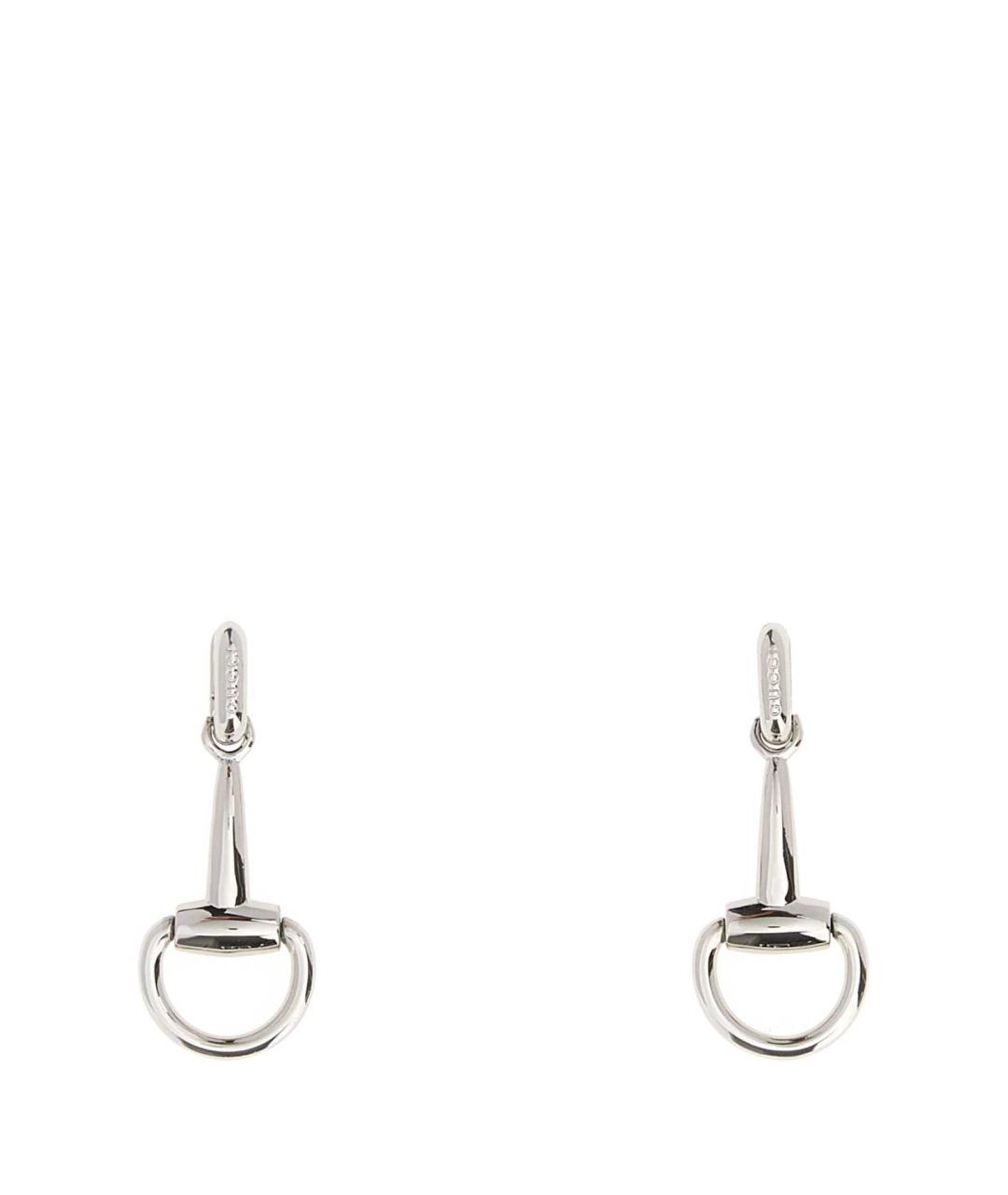 GUCCI Серебряные металлические серьги, фото 1