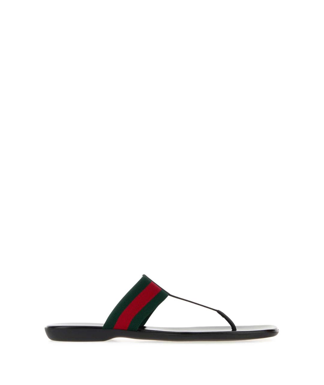 GUCCI Мульти текстильные шлепанцы, фото 1