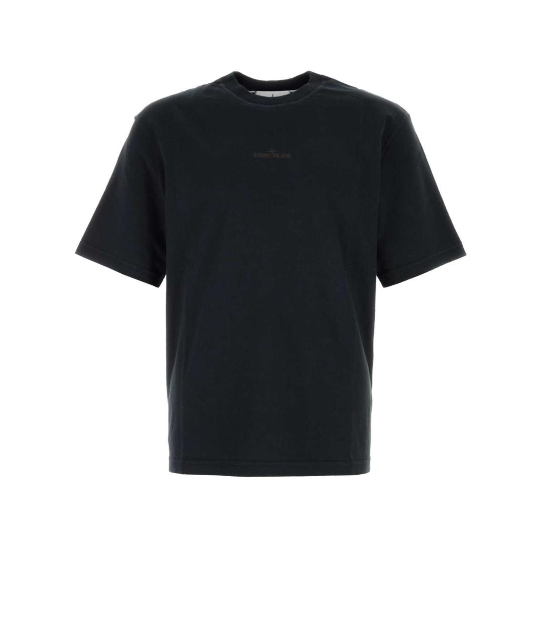 STONE ISLAND Синяя хлопковая футболка, фото 1