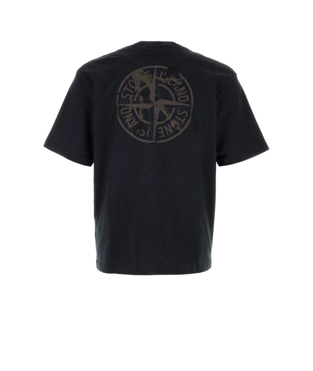 STONE ISLAND Синяя хлопковая футболка, фото 2