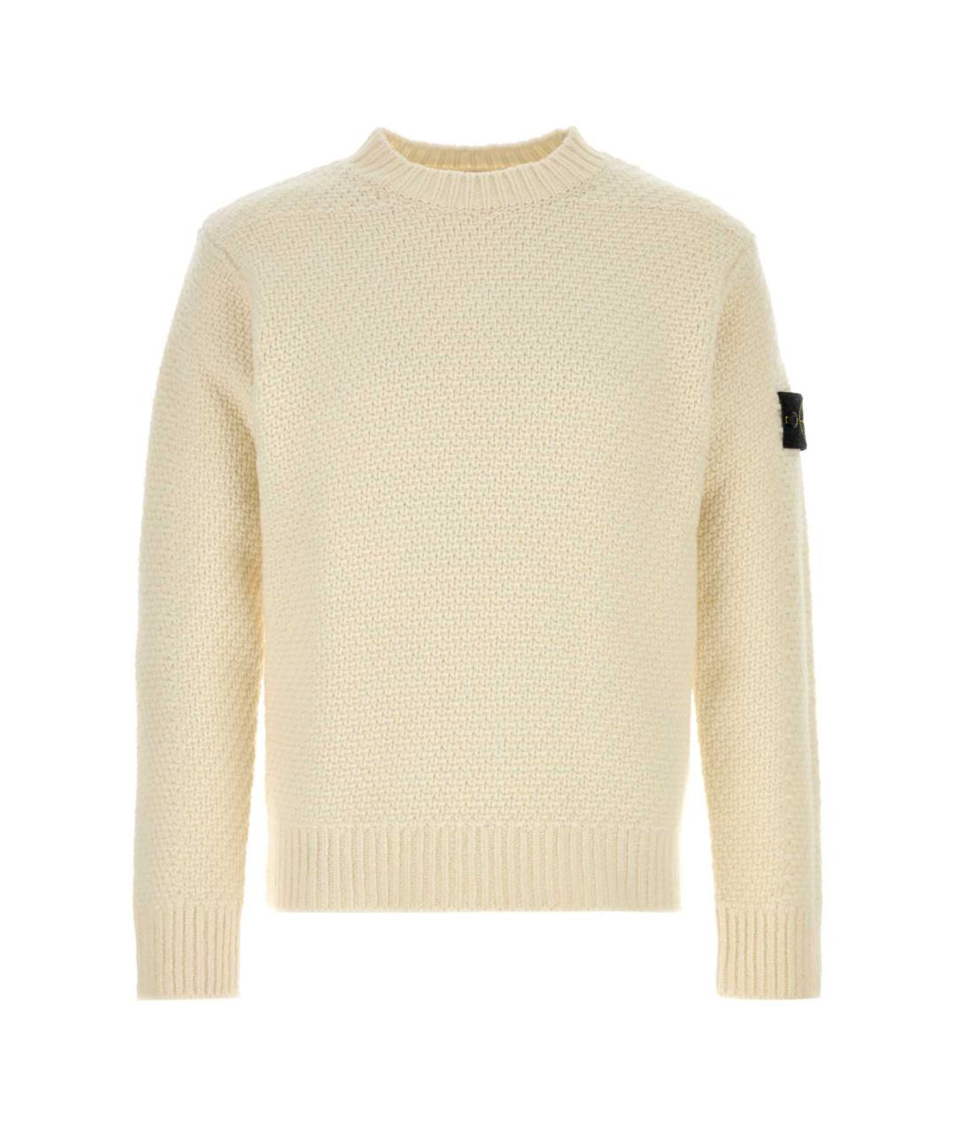 STONE ISLAND Белый шерстяной джемпер / свитер, фото 1