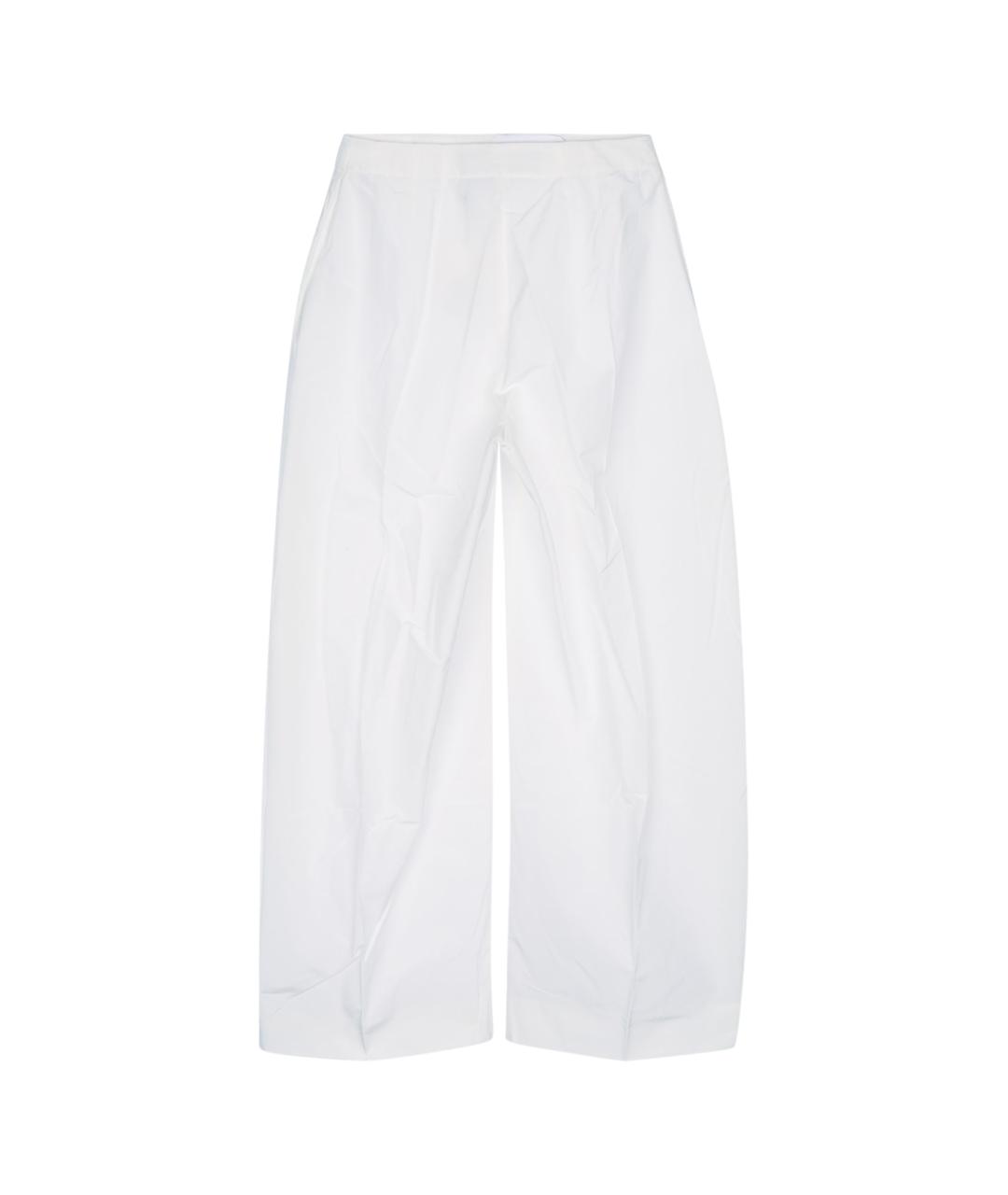 JACQUEMUS Белые полиэстеровые брюки широкие, фото 1