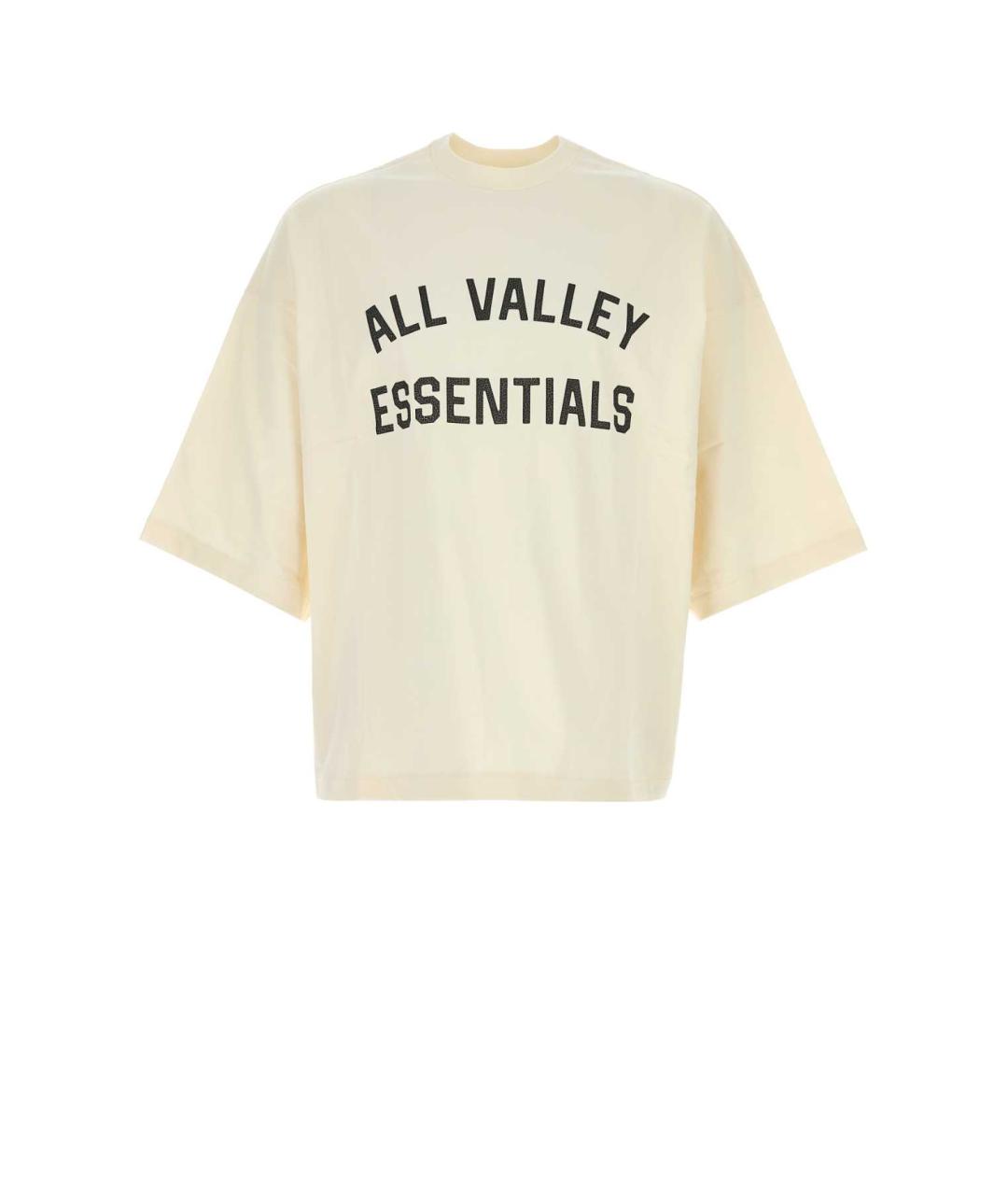 FEAR OF GOD ESSENTIALS Бежевая хлопковая футболка, фото 1