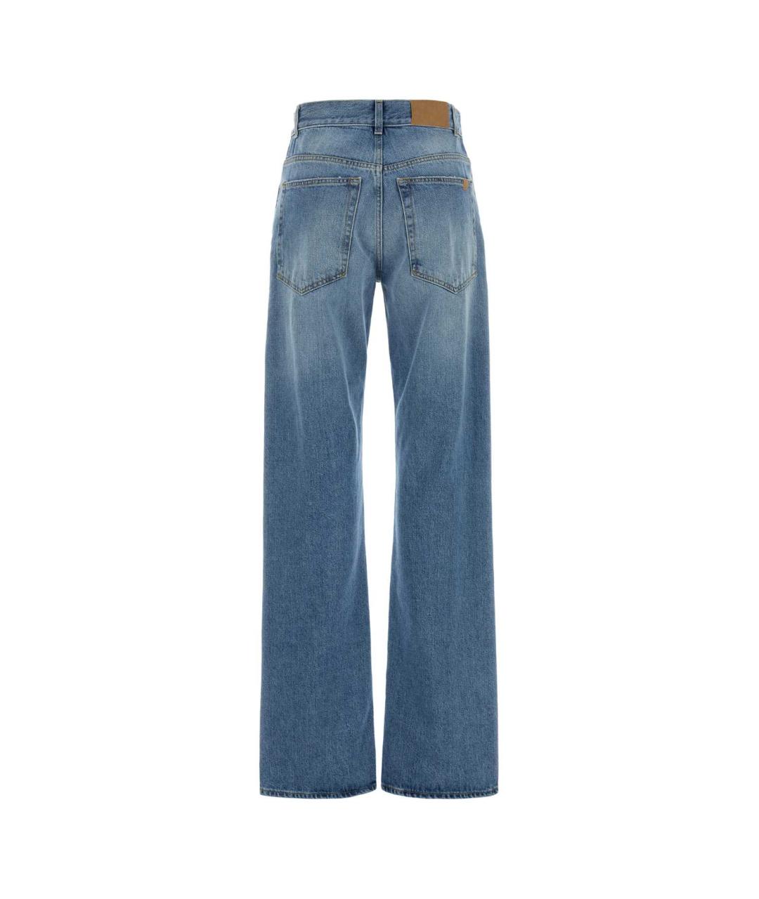 CALVIN KLEIN COLLECTION Голубые хлопковые прямые джинсы, фото 2
