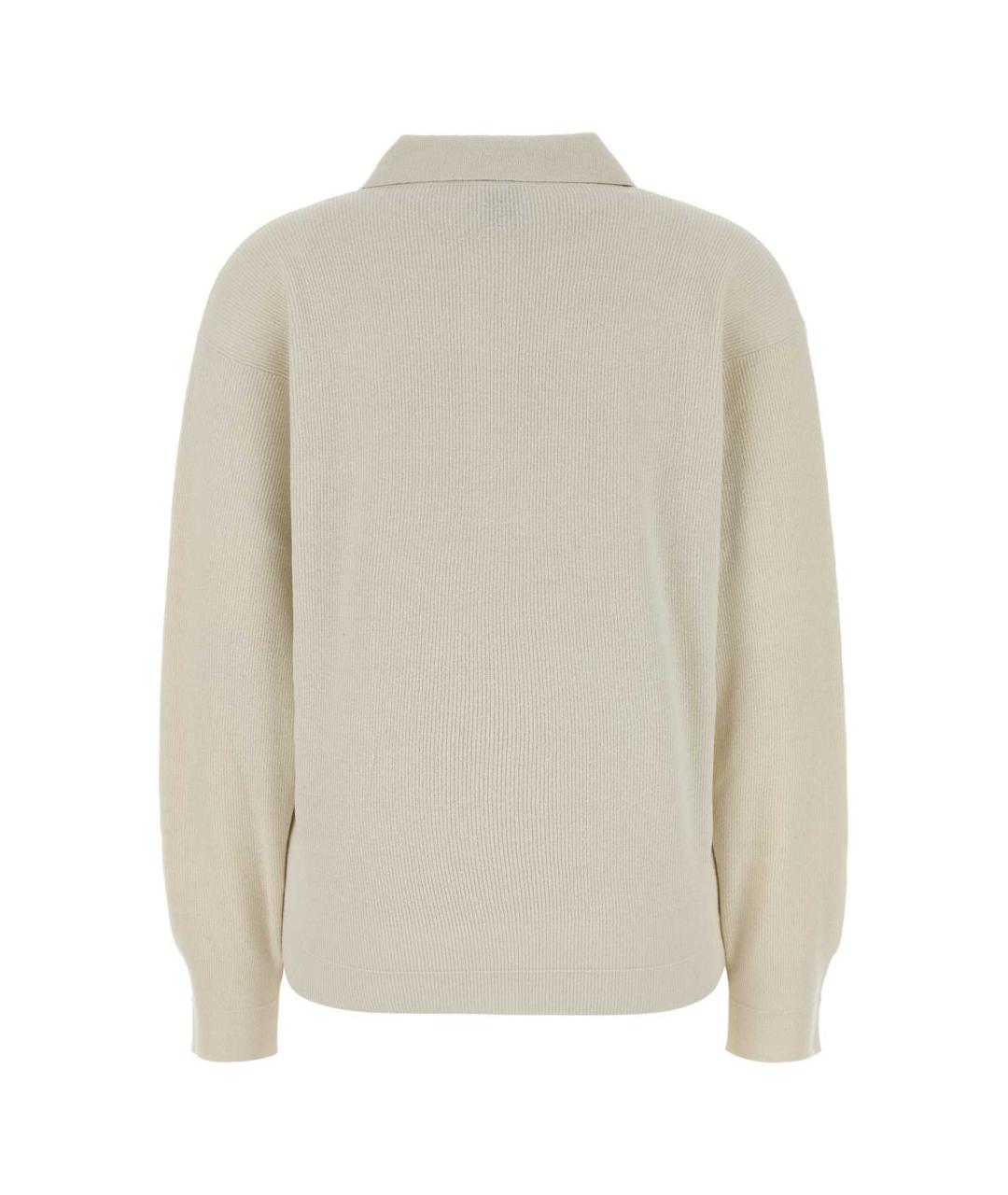 CALVIN KLEIN COLLECTION Бежевый шелковый джемпер / свитер, фото 2